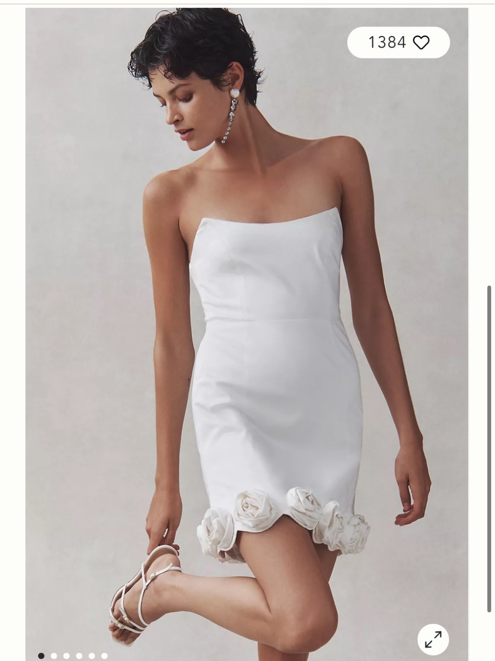 Anthropologie BHLDN Annie Rosette Mini Dress